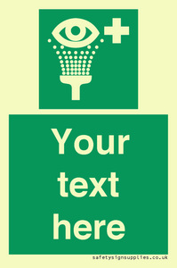 Custom Eye Wash Station Sign